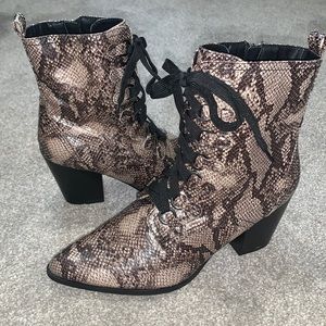 Catherine Malandrino Snake Print Boots